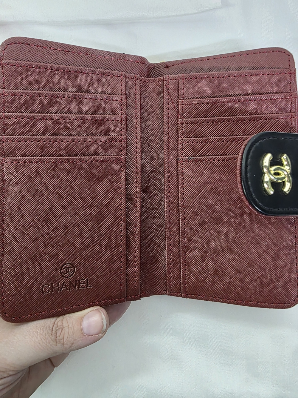 Chanel Quilted Leather Zip Wallet - Black with Gold Hardware - Picture 6 of 11
